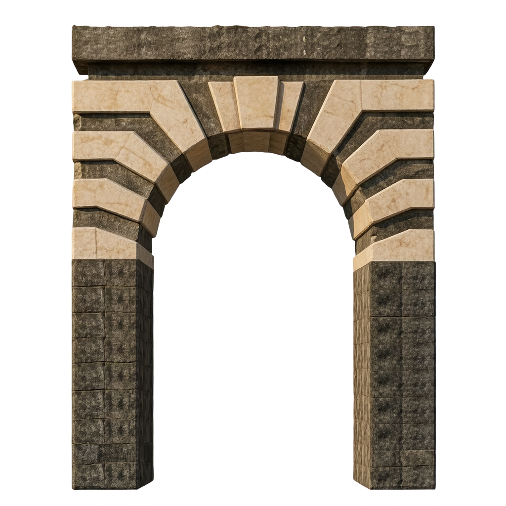 Detailed stonework fragment highlighting the precision of Ablaq masonry craftsmanship